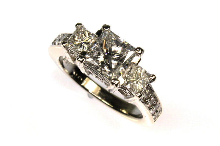 1.71ctw Princess Cut Diamond Ring