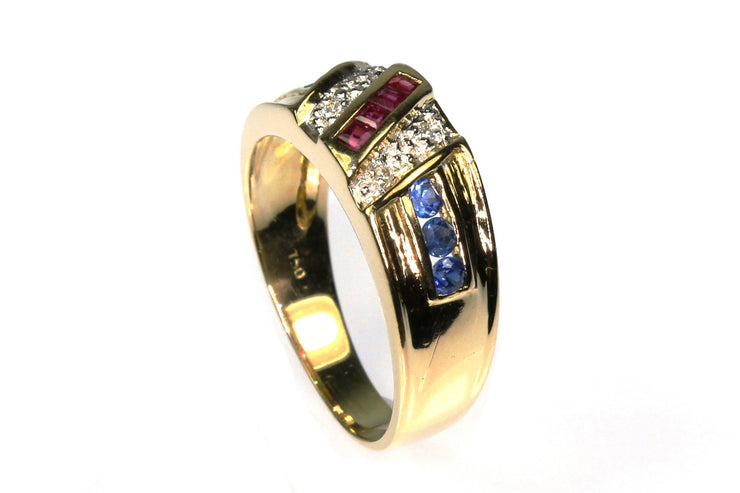 Ruby, Sapphire, Emerald, and Diamond Band