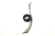 Tahitian Pearl and Diamond Pendant