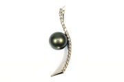 Tahitian Pearl and Diamond Pendant