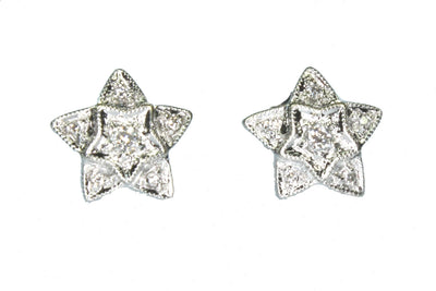 .09ctw Diamond Star Stud Earrings