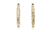 .59ctw Diamond Hinged Hoop Earrings