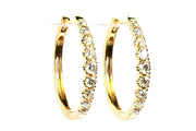 .59ctw Diamond Hinged Hoop Earrings