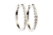 .46ctw Diamond Hinged Hoop Earrings