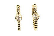 .41ctw Diamond Station Hoop Earrings