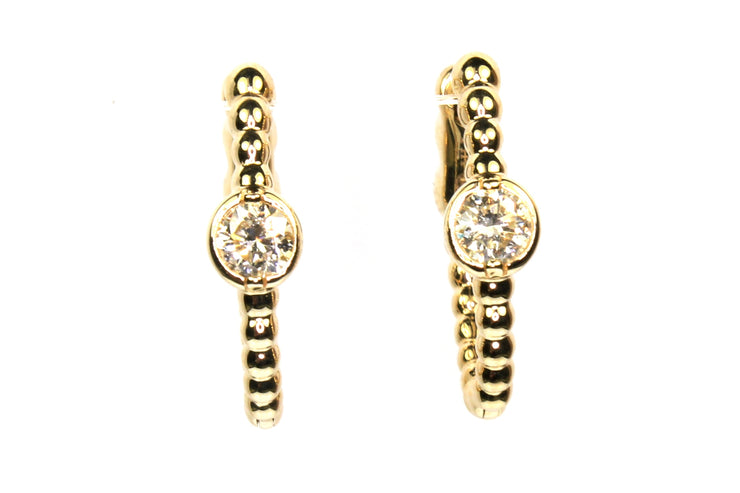 .41ctw Diamond Station Hoop Earrings