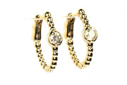 .41ctw Diamond Station Hoop Earrings