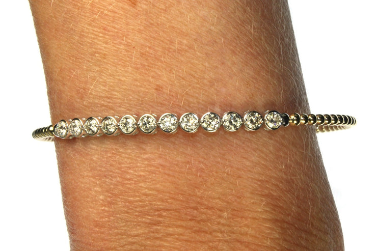 1.06ctw Diamond Flexible Bangle Bracelet