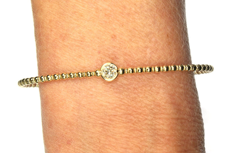 .30ct Diamond Station Flexible Bangle Bracelet