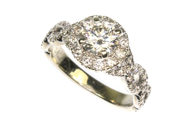 1.89ctw Diamond Halo Ring