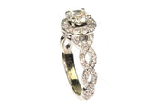 1.89ctw Diamond Halo Ring