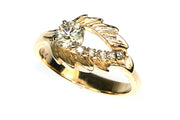 .50ct Round Diamond Leaf Ring