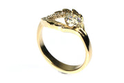 .50ct Round Diamond Leaf Ring