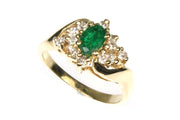 Emerald and Diamond Ring
