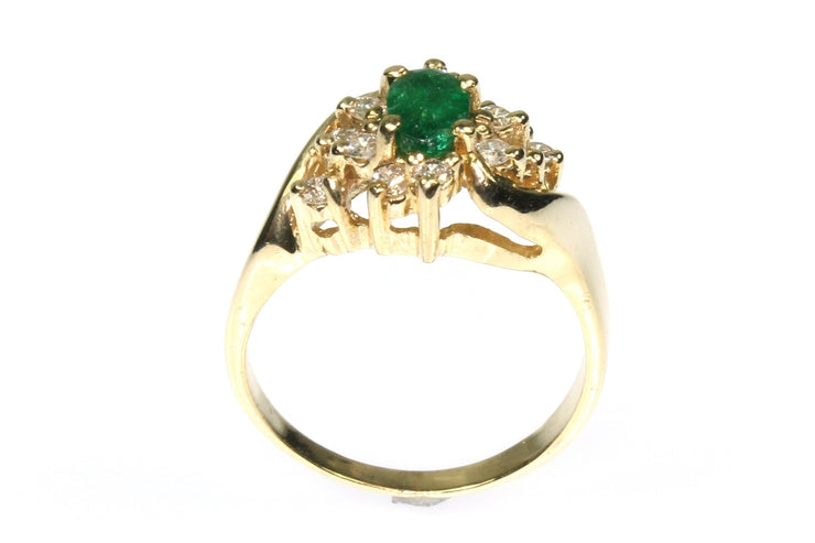 Emerald and Diamond Ring