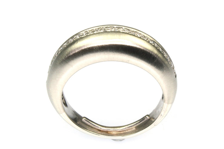 Brushed and Domed Diamond Band