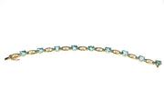 Blue Topaz and Diamond Bracelet