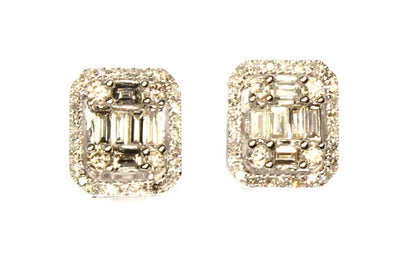 .60ctw Cluster Diamond Stud Earrings