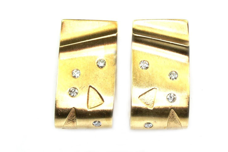 Diamond Gold Post Earrings