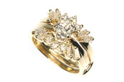 .60ct Diamond Solitaire and Diamond Guard Ring