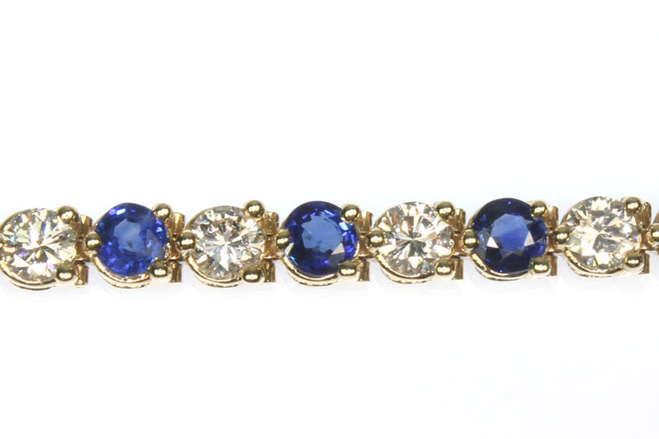 3.75ctw Diamond and Natural Sapphire Bracelet
