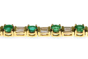 2.75ctw Diamond and Natural Emerald Bracelet