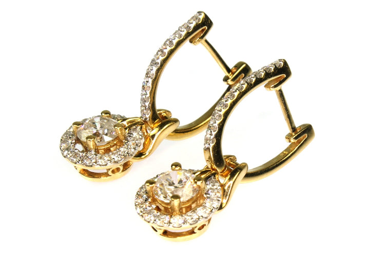 1.50ctw Diamond Dangle Earrings