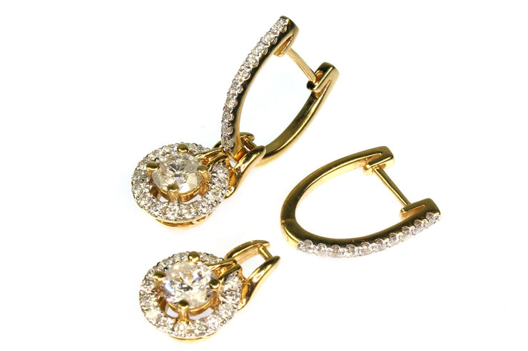 1.50ctw Diamond Dangle Earrings