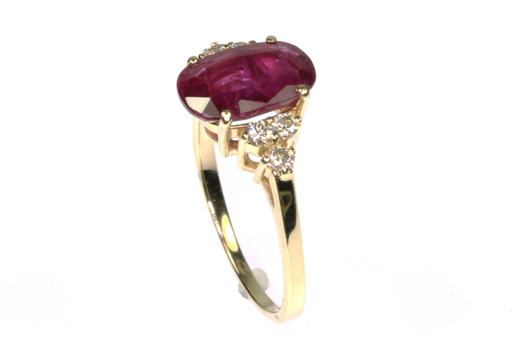 1.50ct Natural Ruby and Diamond Ring