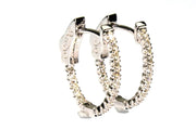 .48ctw Diamond Inside Out Oval Hoop Earrings