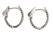 .48ctw Diamond Inside Out Oval Hoop Earrings