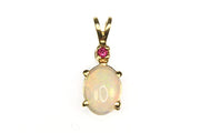 Opal and Ruby Pendant