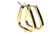 Dinner Bell Gold Hoop Earrings