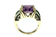 Amethyst and Green Quartz Ring