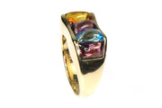 Cabochon Multi Gemstone Ring