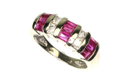 Natural Ruby and Diamond Band