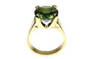 12.82mm Green Tourmaline Ring