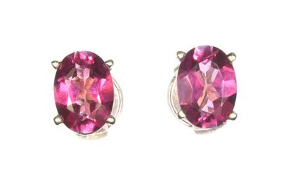 Pink Sapphire Stud Earrings