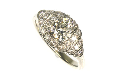 1.24 Carat Old European Cut Diamond Vintage Ring