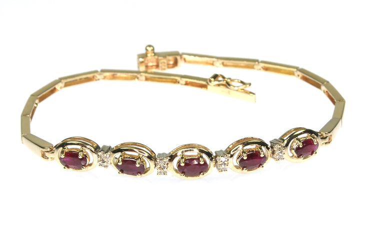 5 Oval Ruby Bracelet