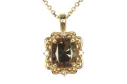 3.21ct Black Cherry Oregon Sunstone Necklace