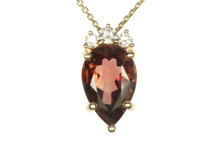 3.25ct Pear Shape Oregon Sunstone Necklace