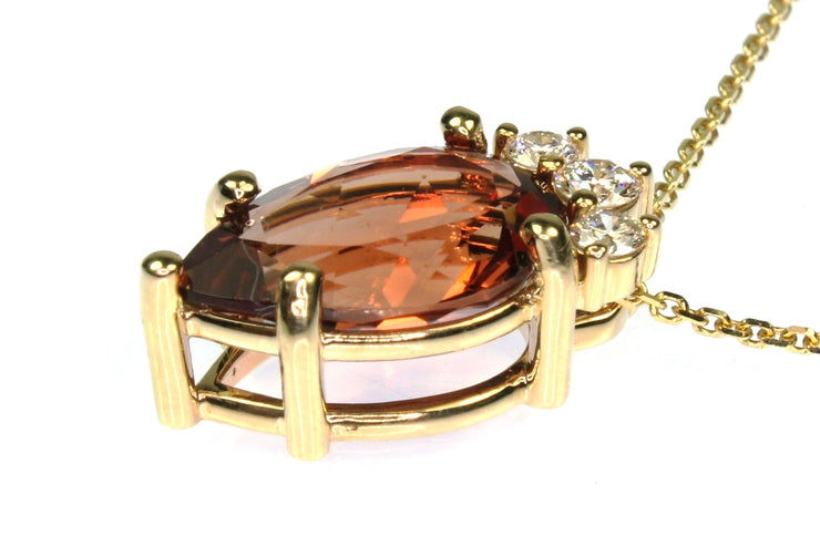 3.25ct Pear Shape Oregon Sunstone Necklace