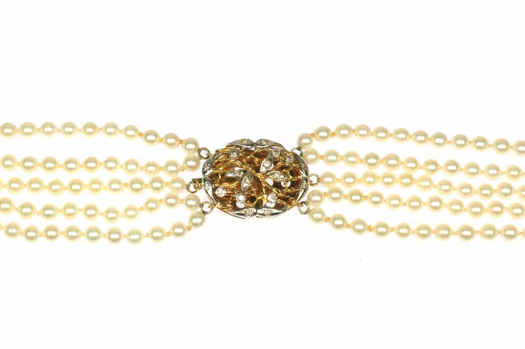 5 Strand Seed Pearl Necklace