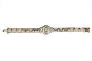 4.50ctw Vintage Old Mine Diamonds and Sapphire Bracelet
