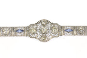 4.50ctw Vintage Old Mine Diamonds and Sapphire Bracelet