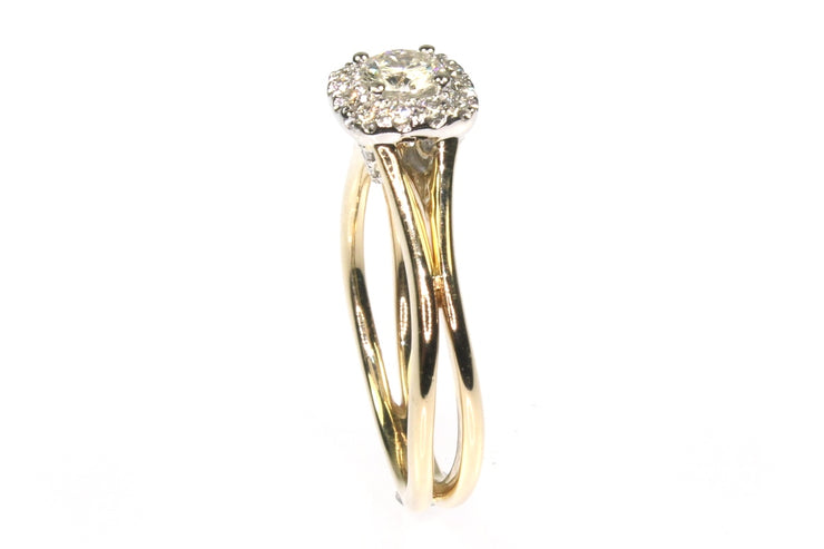 .68ctw Diamond Halo Ring