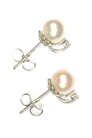 "Tiffany" Akoya Pearl and Diamond Stud Earring