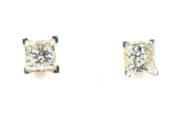 1ctw Princess Cut Diamond Studs