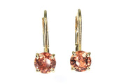 Round Oregon Sunstone Earrings